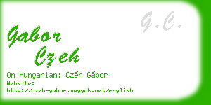 gabor czeh business card